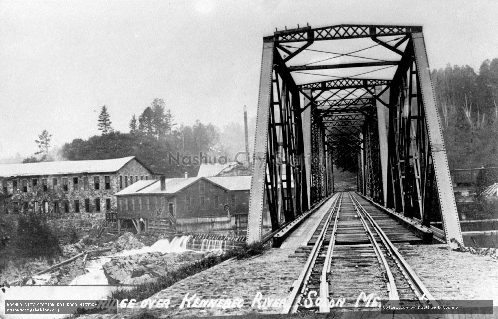 Postcard: Bridge over Kennebec River, Solon, Maine